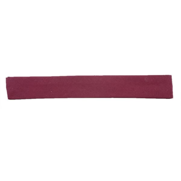 A maroon strip of fabric, flat and rectangular, possibly for use in crafting or as a decorative element.