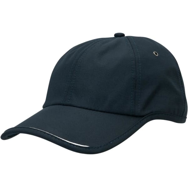 A dark blue cap with a curved brim and a subtle logo. The fabric appears lightweight and breathable.