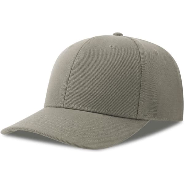 A green cap made from recycled polyester with a curved brim and a logo on the front.