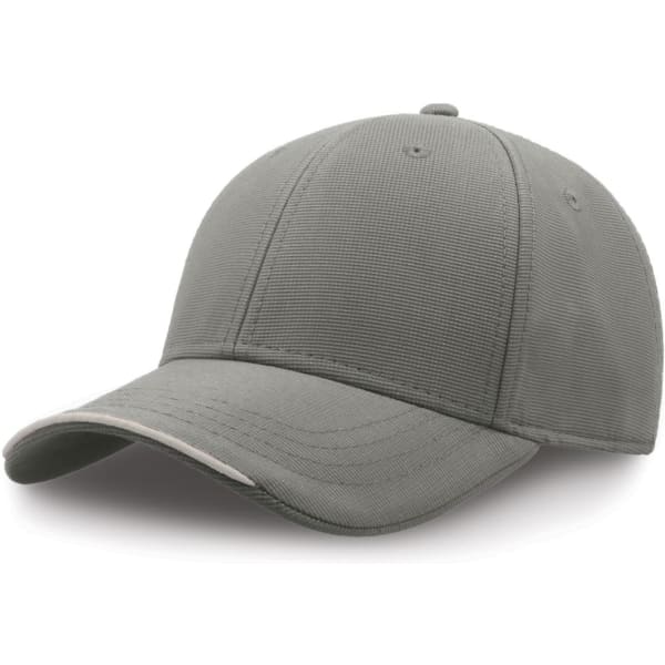 A green cap made from recycled polyester, featuring a rounded crown and a curved brim. It has a logo.