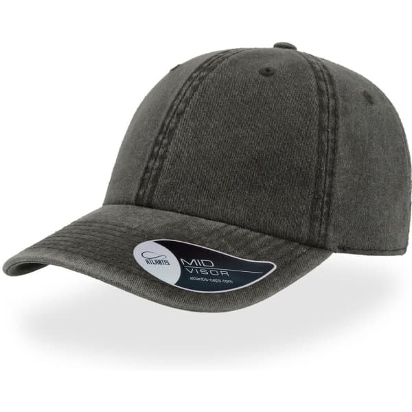 A green mid-visor cap with a rounded crown and a curved brim, featuring a branding label.
