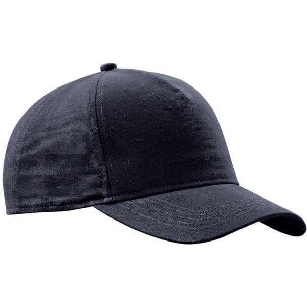 A black Explorer Cap with a curved brim and a structured crown. It features a branded logo.