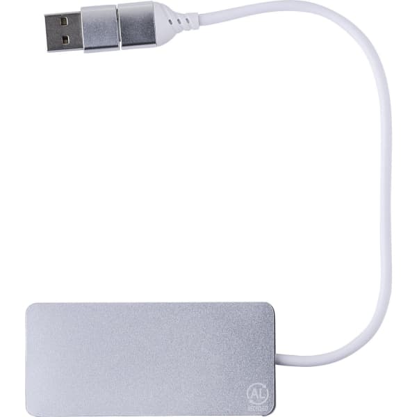 Recycled aluminium USB Hub Layton