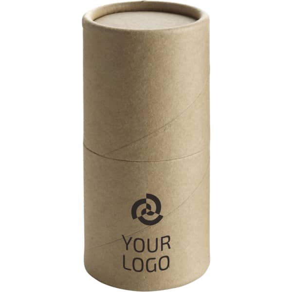 Cardboard tube with pencils