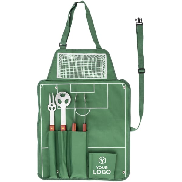 Nylon (600D) apron with barbecue set