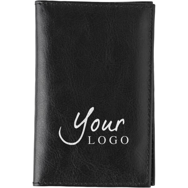Split leather credit card wallet
