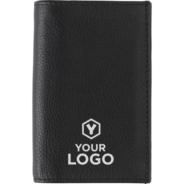 Split leather credit card wallet
