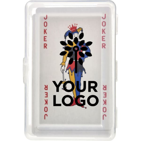 PET case with playing cards