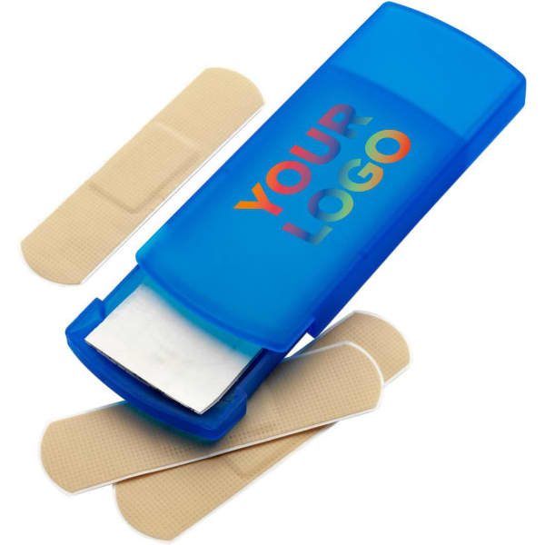 Plastic case with plasters