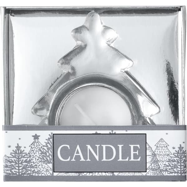 Glass tea light holder