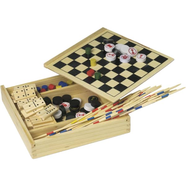 Wooden 5-in-1 game set