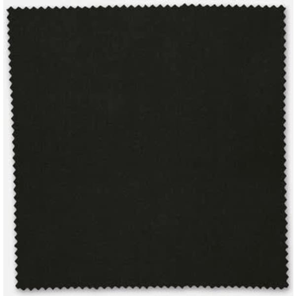 A square of textured black fabric, ideal for suits, with a scalloped edge and no visible branding.