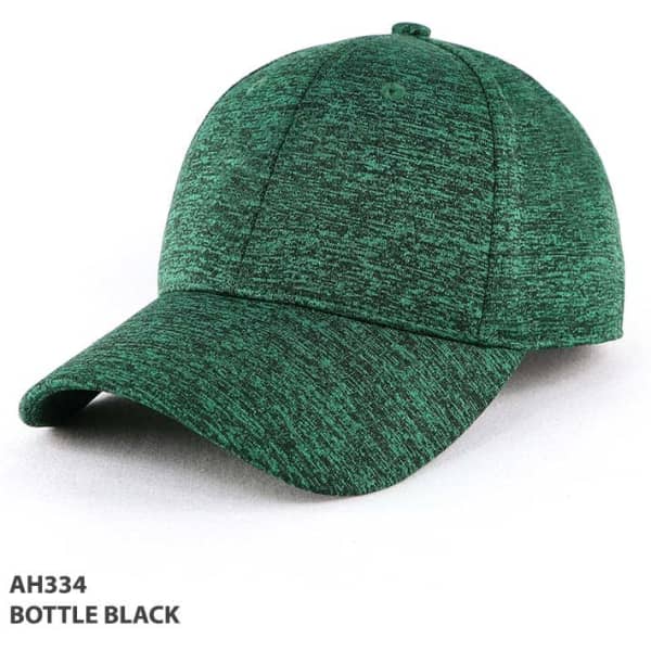 A green cap featuring a textured design and a curved peak. It has a branding logo on one side.