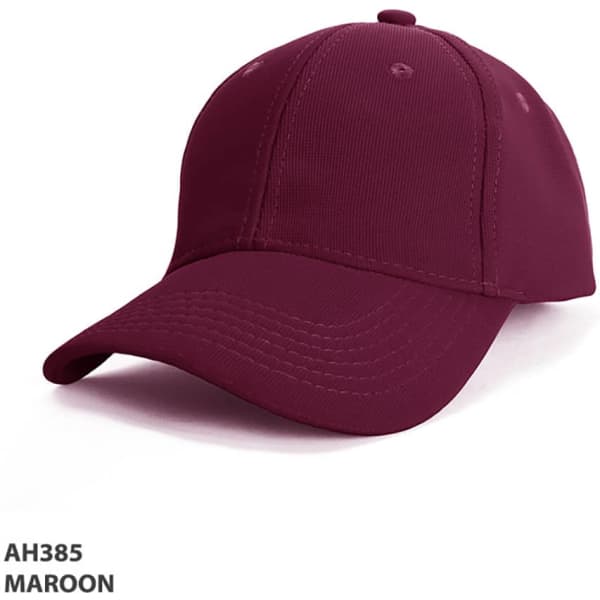 A maroon Denver Drill Mesh Cap with a curved brim and a logo on the front.