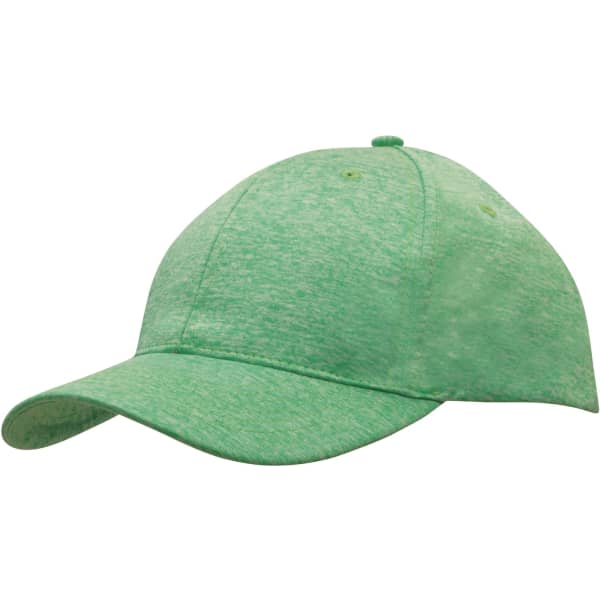 A green Cationic Sports Jersey cap with a curved peak and a light speckled texture, featuring a logo.