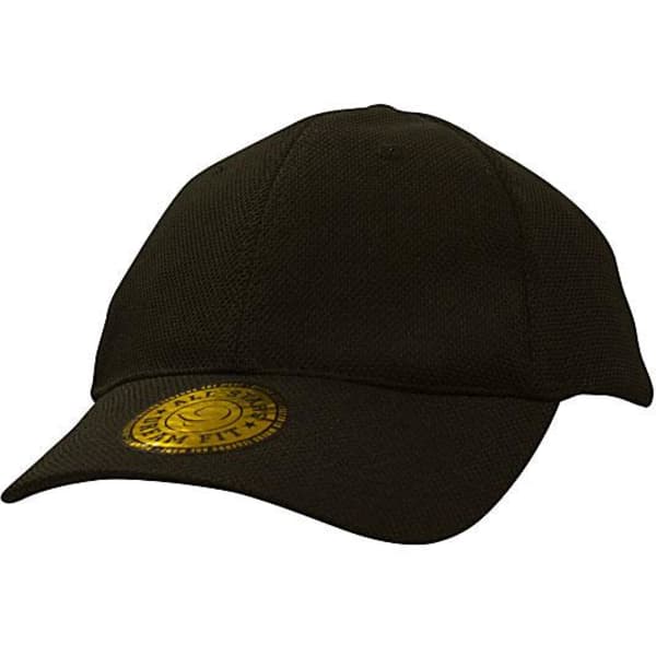 A black mesh cap featuring Dream Fit styling and a logo badge, designed for comfortable headwear.