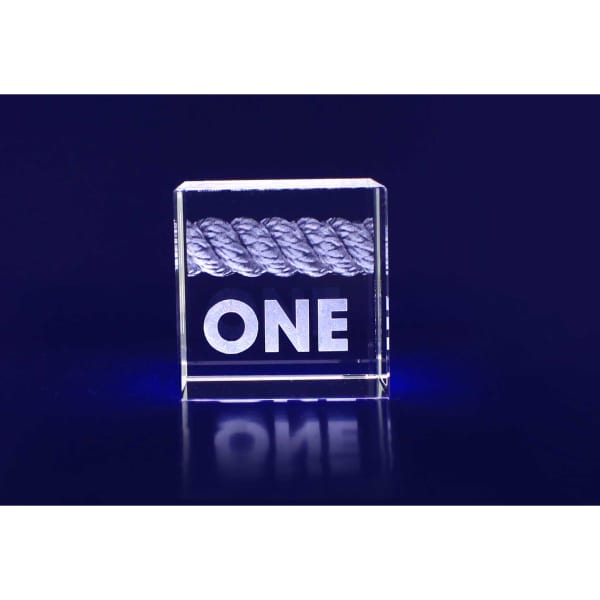 3D Crystal Cube (40mm)