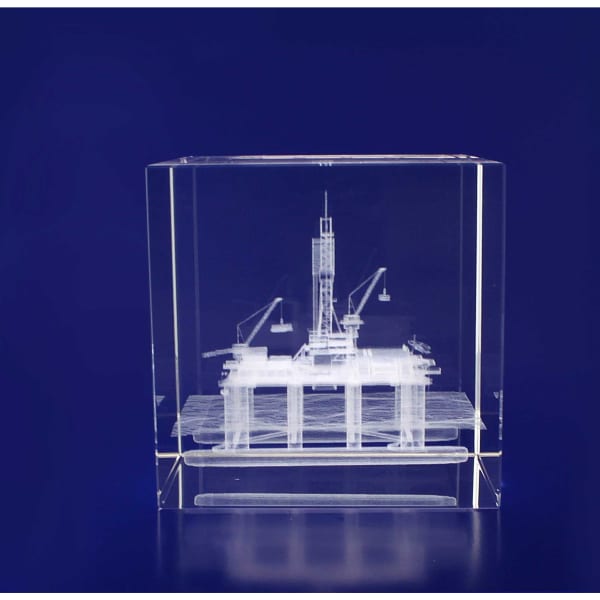 3D Crystal Cube (80mm)