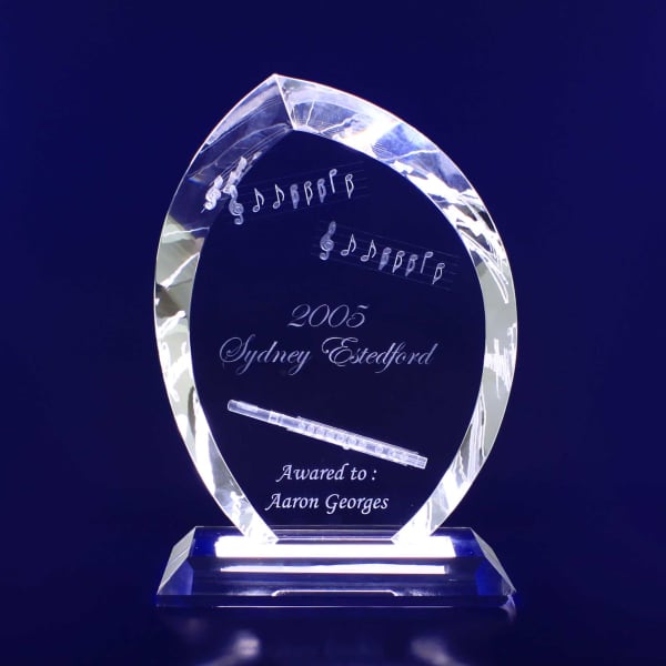 3D Crystal Flame Trophy