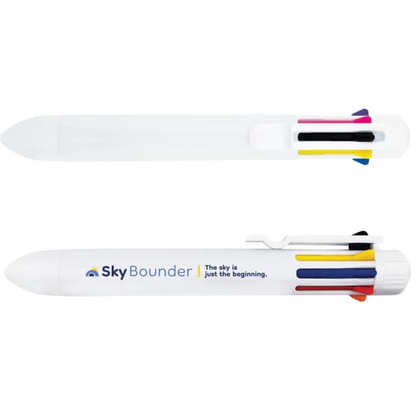 A Mammoth Pen in white with multicoloured details and a branding logo.