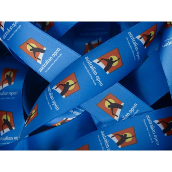 Custom Exact Colour Matched Print on Ribbon Dyed to PMS Colour 15mm
