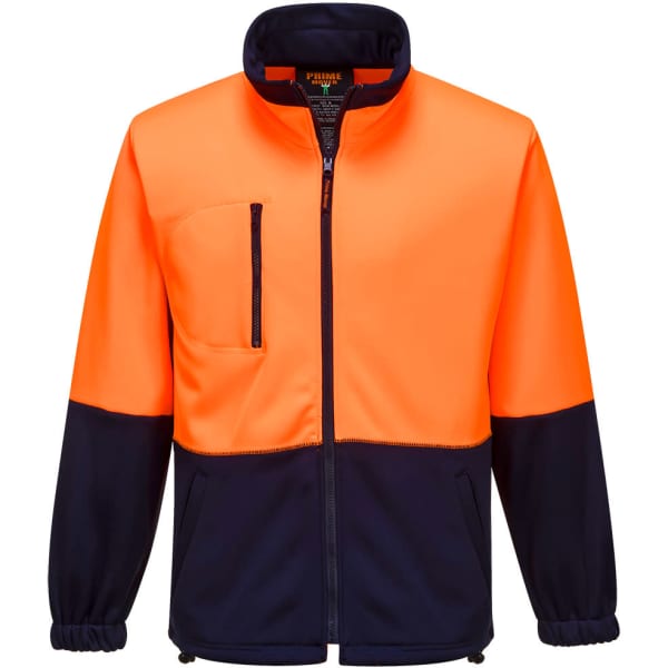 Hi-Vis Water Repellent Contrast Zipped Class D Brush Fleece