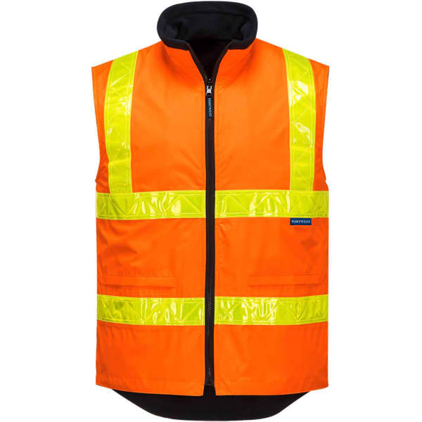 Hi-Vis Polar Fleece Lined Vic Roads Reversible Vest