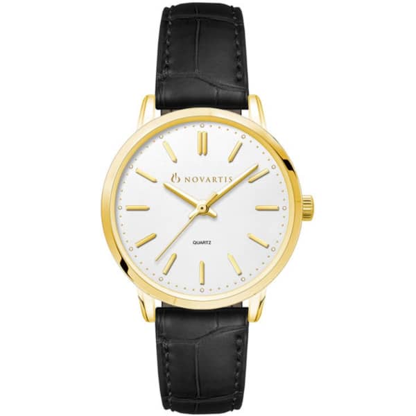 Ladies Dress Watch (Gold), Leather Strap
