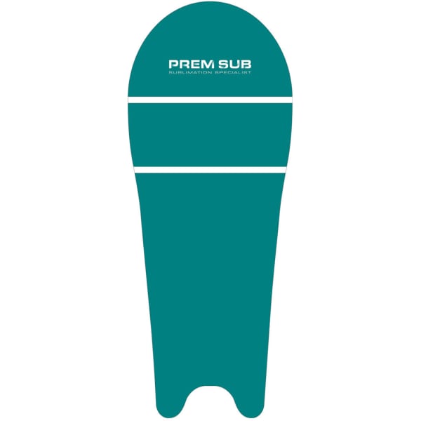 A teal cricket accessory cover with a logo, designed for use with sports gear.