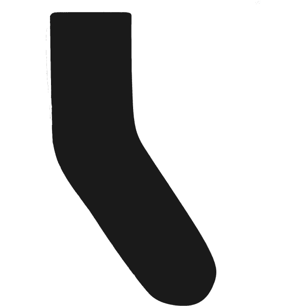 A black ankle sock from a ten-pack, featuring a simple design suitable for everyday wear.