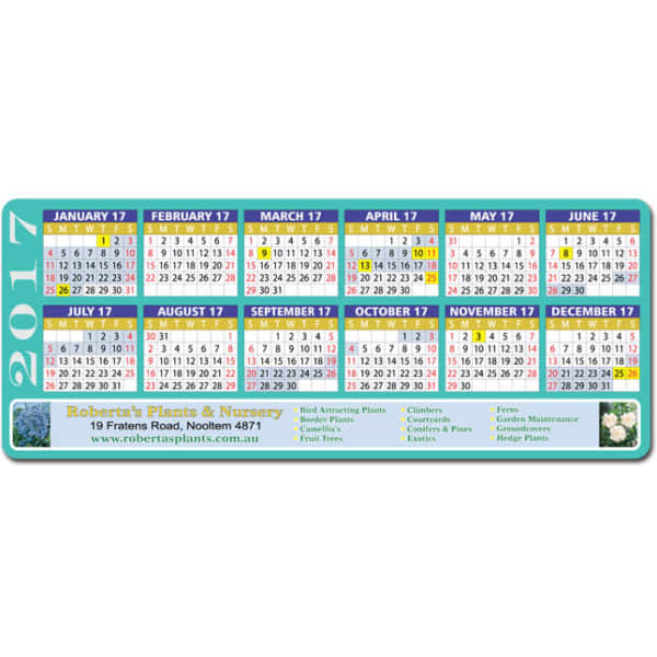 Magnetic Calendar 213 x 98mm | CADL