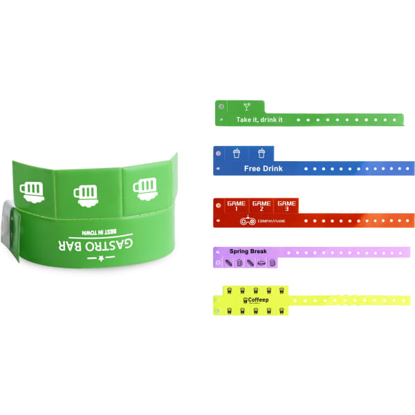 Tabbed Disposable PVC Wristband