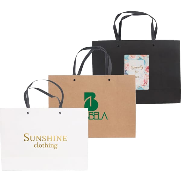Large Crosswise Paper Bag with Knitted Handle(420 x 300 x 120mm)