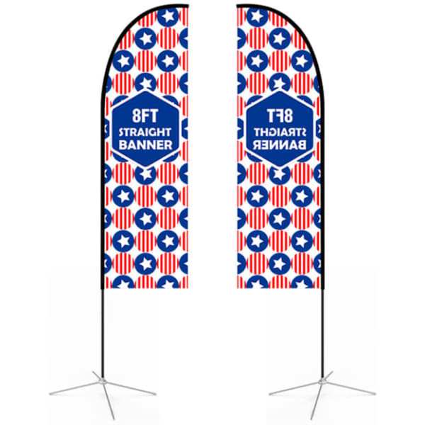 Small(65.3*200cm) Straight Feather Banners 9ft