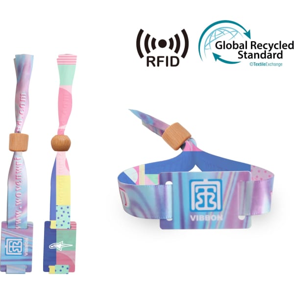 RPET Fabric Wristband with RFID Card