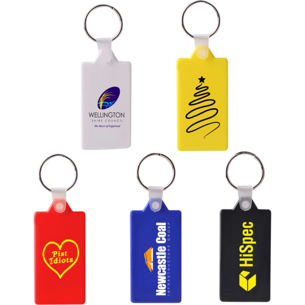 Rectangular Hard Plastic Keyring