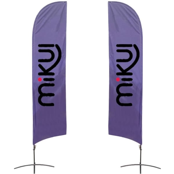 Large(80.5*400cm) Angled Feather Banners 15ft