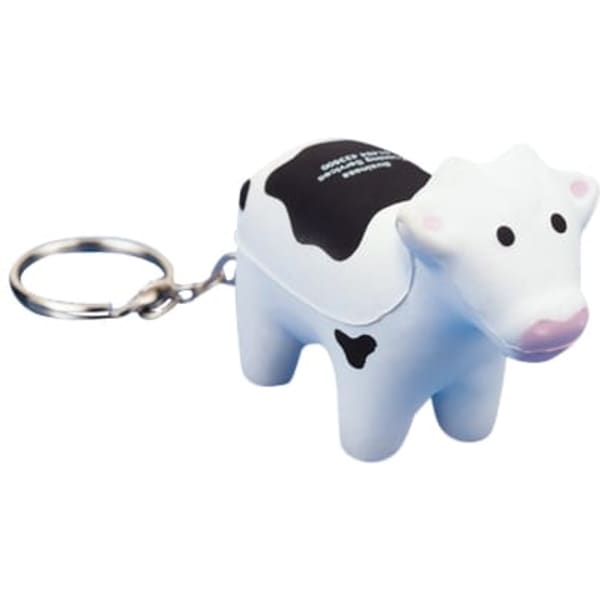 Keyring with Cow Stress Reliever
