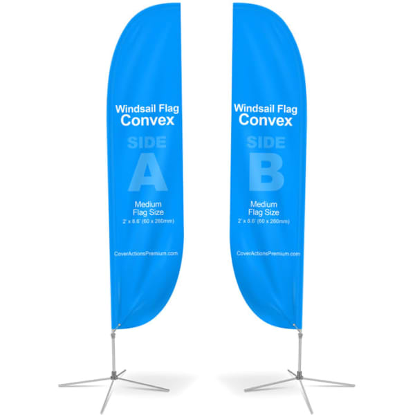 Large(80.5*400cm) Convex Feather Banners 15ft