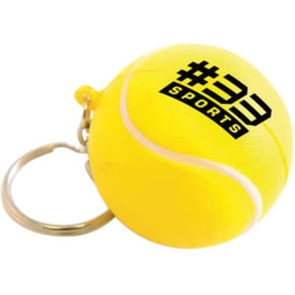 Keyring with Tennis Ball Stress Item