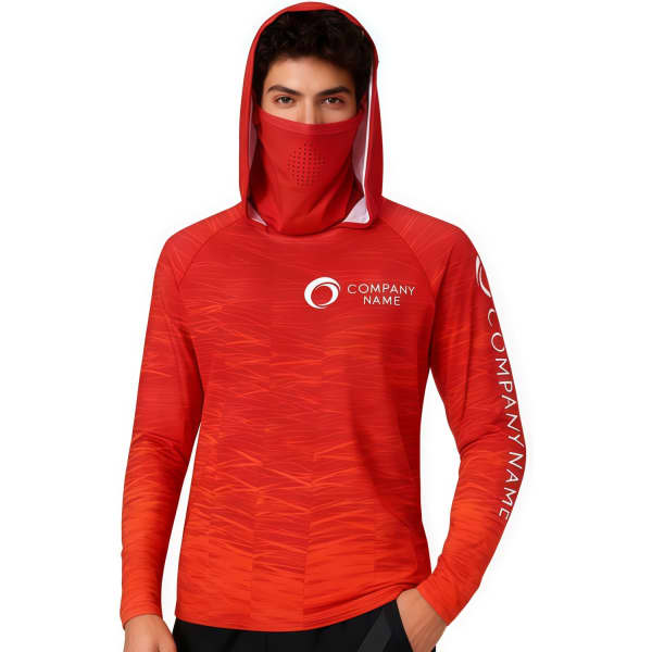 Men’s Polyester Spandex Sublimated Sun Protection Hoodie