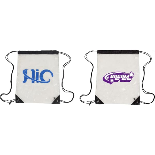 Clear PVC Drawstring Bag
