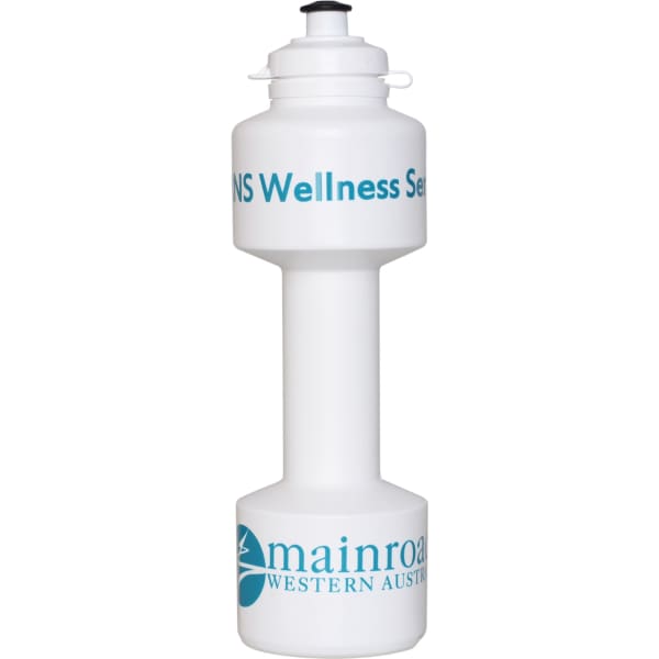 750ml Dumbbell Flip Top Drink Bottle