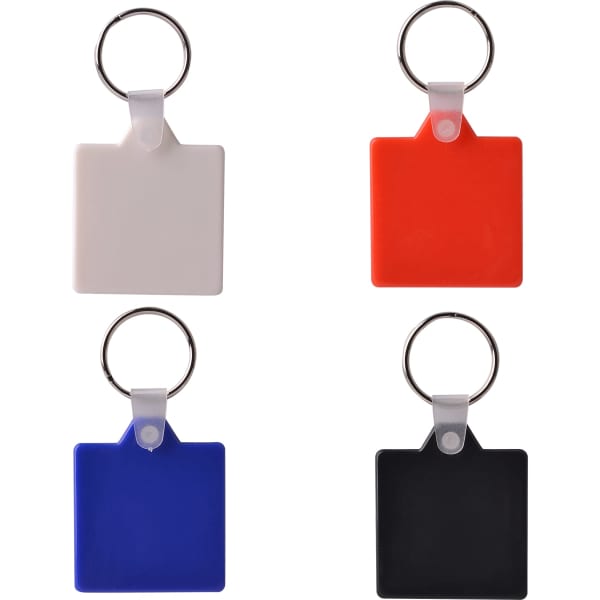 Square Hard Plastic Keyring