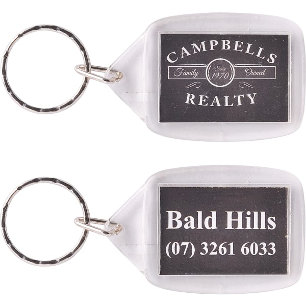 Rectangular Acrylic Keyring