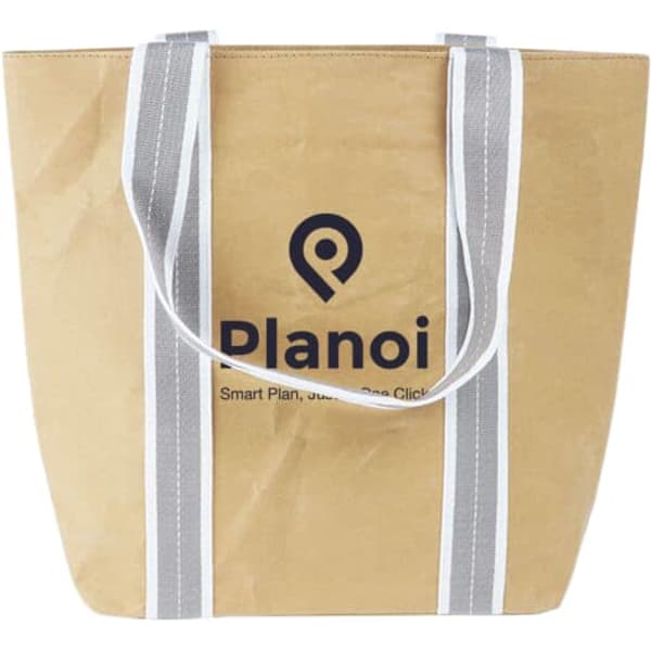Small Washable Kraft Paper Bag with Cotton Handle(390x330x105mm)