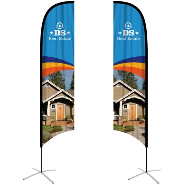 Medium(70.4*300cm) Concave Feather Banners 13ft