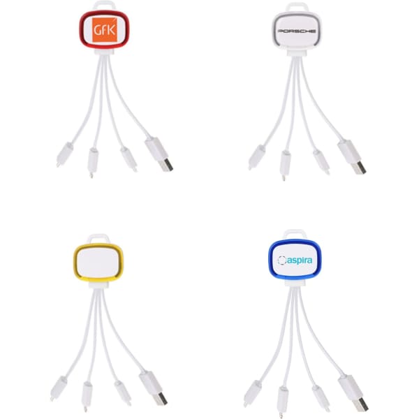 LED Charging Cable with Multiple Connectors