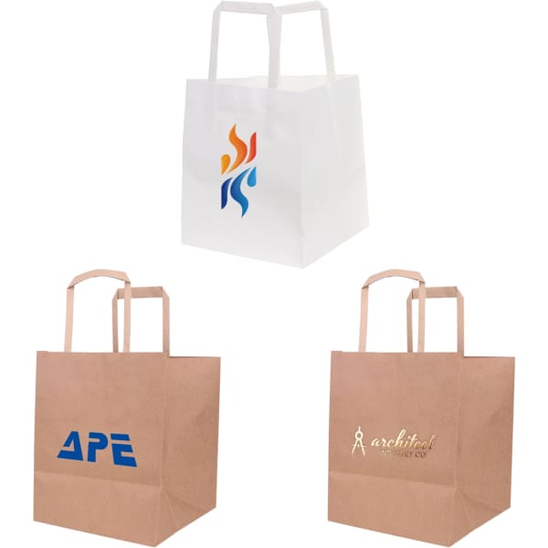 Flat Handle Kraft Paper Bag(150x170x150mm)