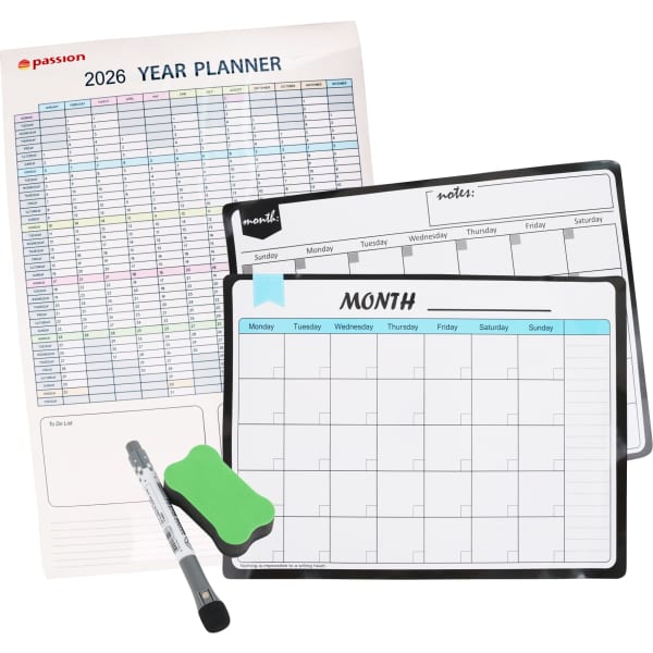 Erasable Magnetic Calendar Planner